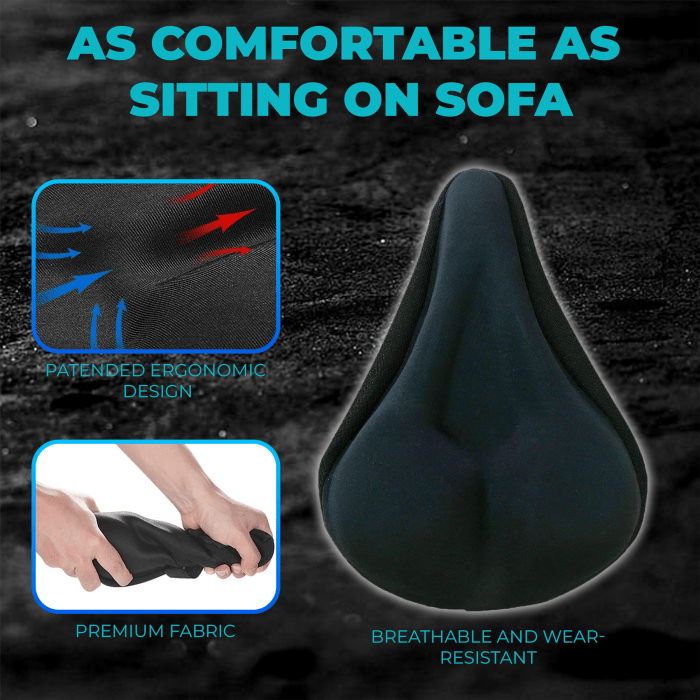 Laxzo Gel Padded Comfort Bike Seat Cover - Image 4
