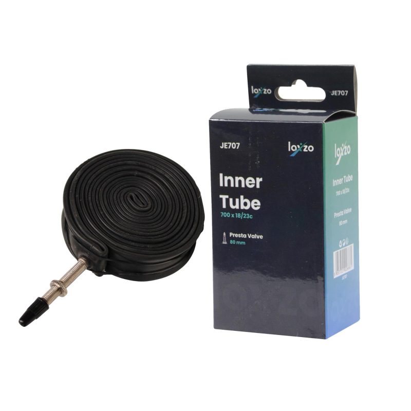 Laxzo 700c Road Bike Inner Tube (80mm Extra-Long Presta Valve)