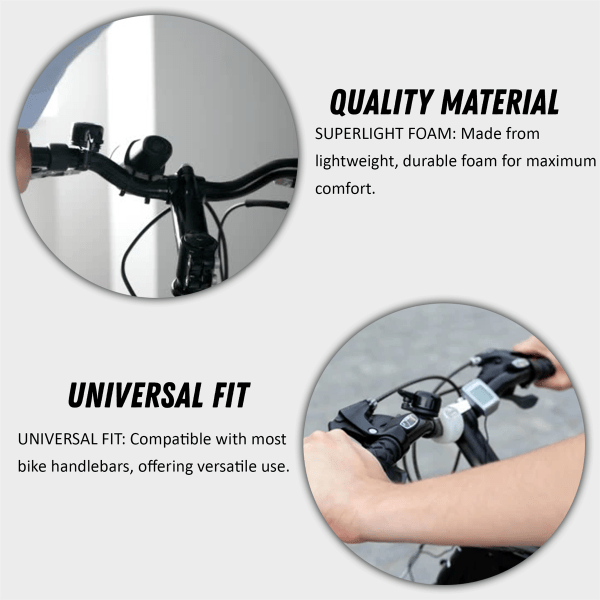Soft Foam Comfort Padded Non-Slip Bike Sponge Bicycle Handlebar Grips Black