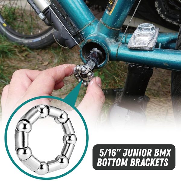 Pair of Bicycle 5/32" Standard Headset Caged Ball Bearings Headset Frame 1 1/8