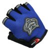 Men Cycling Gloves Bike Half Finger Bicycle Gel Padded Fingerless Sports Blue