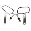 Bicycle Handlebar Rear View Mirror 1 Pair Cycling Rearview Mirror Rectangle Silver
