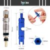 Brass Replacement Presta Valve Core 10pcs with Valve Core Remover Tool Kit MTB