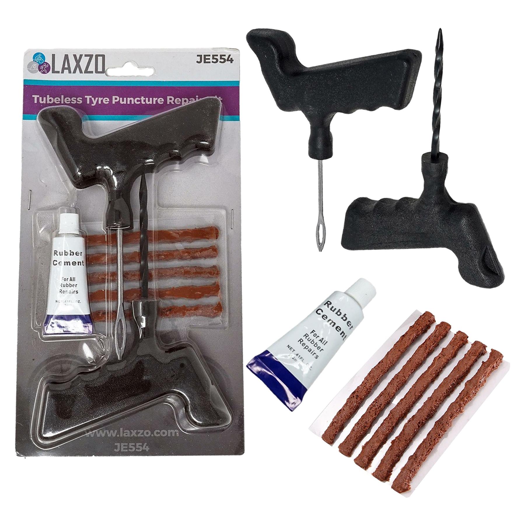 Tire Puncture Repair Tool Strips Emergency Kit Car Van Motorcycle Tubeless Tyre