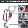 Bike Chain Whip Cassette Bottom Bracket Freewheel Wrench Repair Remover Tool UK