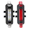USB LED BIKE LIGHTS White Front Red Rear Rechargeable MTB Road Hybrid Light Set