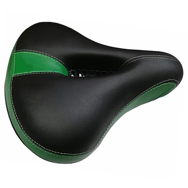 WIDE BIG BUM BICYCLE GEL CRUISER EXTRA COMFORT SPORTY SOFT PAD SADDLE SEAT BLACK/GREEN