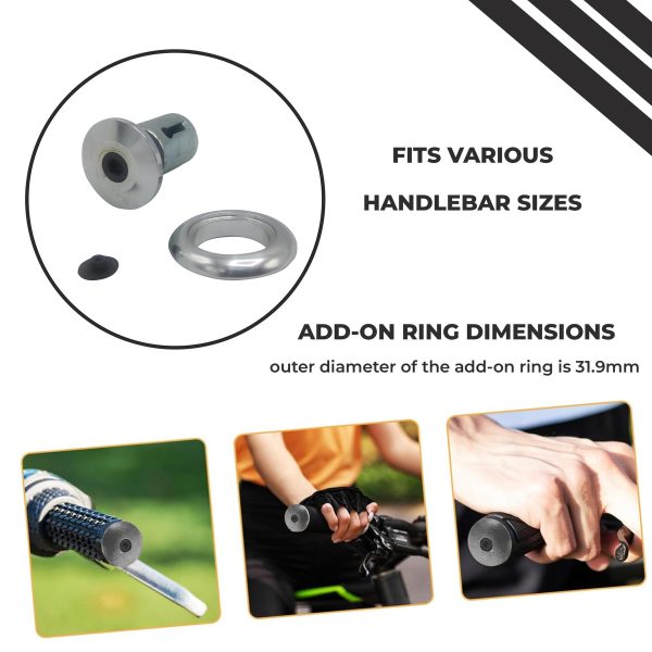 Bicycle Mountain Bike Handlebar End Plug MTB Handlebar Grip Cap Silver