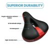 Wide Big Bum Bike Bicycle Dual Spring Extra Comfort Saddle Seat Pad Red