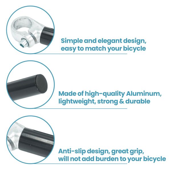 Alloy Bicycle Handlebar Ends Style 22.2mm Stem With End Caps Pair