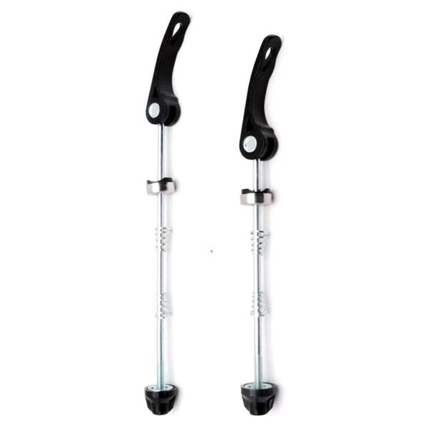 2Pcs Bike Quick Release Wheel Hub Screwers Aluminium Pair Front and Rear Black