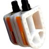 Bicycle 9/16 Inch White Pedals w Reflector Plastic Pair Kids Road Bike