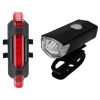 Bicycle USB-Rechargeable LED Headlight with Tail Warning Light Rear Red