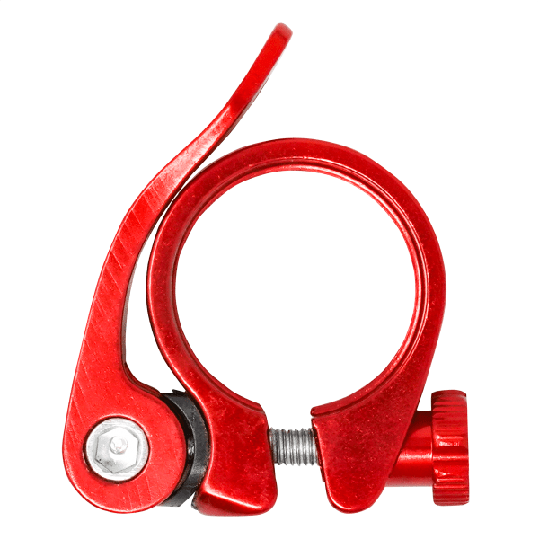 MTB Mountain Road Bike Light Alloy Seat Post Clamp 31.8mm Frame Bolt Fix Red