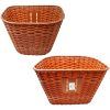 Vintage Wicker Bicycle Basket Leather Look Straps Bike Cycle Shopping
