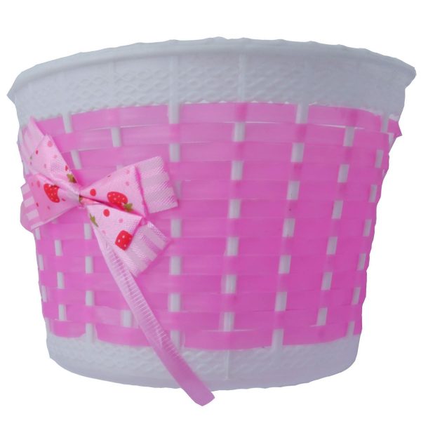 GIRLS BICYCLE BASKET BOWKNOT/SHOPPING CHILDS/CHILDRENS/KIDS BIKE/CYCLE