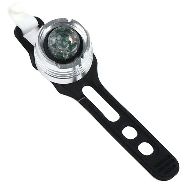 Bicycle Alloy Rear Safety Led Light Red And Silver- Seatpost Fit silver