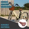 Vintage Classic Brown Mock Leather Bicycle Saddle With Seat Clamp