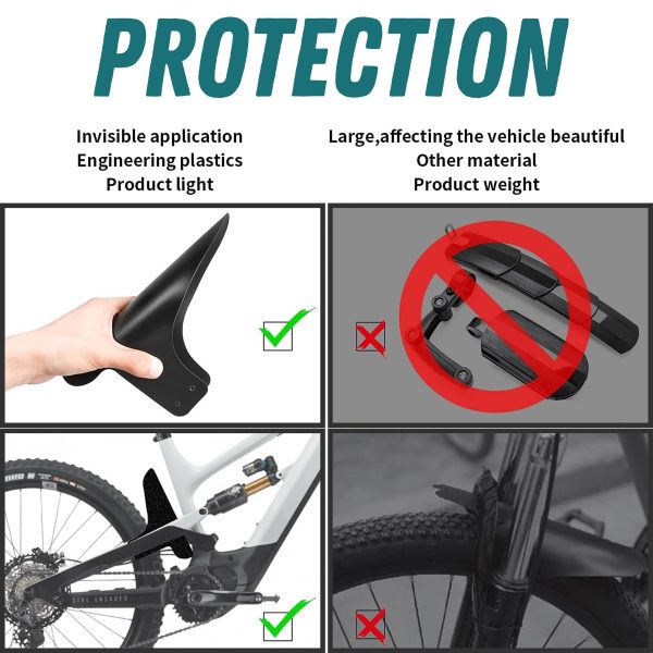 MTB Mudguard Mountain Bike Mud Guard Bicycle Front Tyre Splash Blue/Black